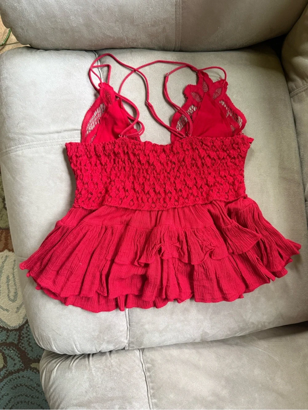 Free People Adella Camisole in Red